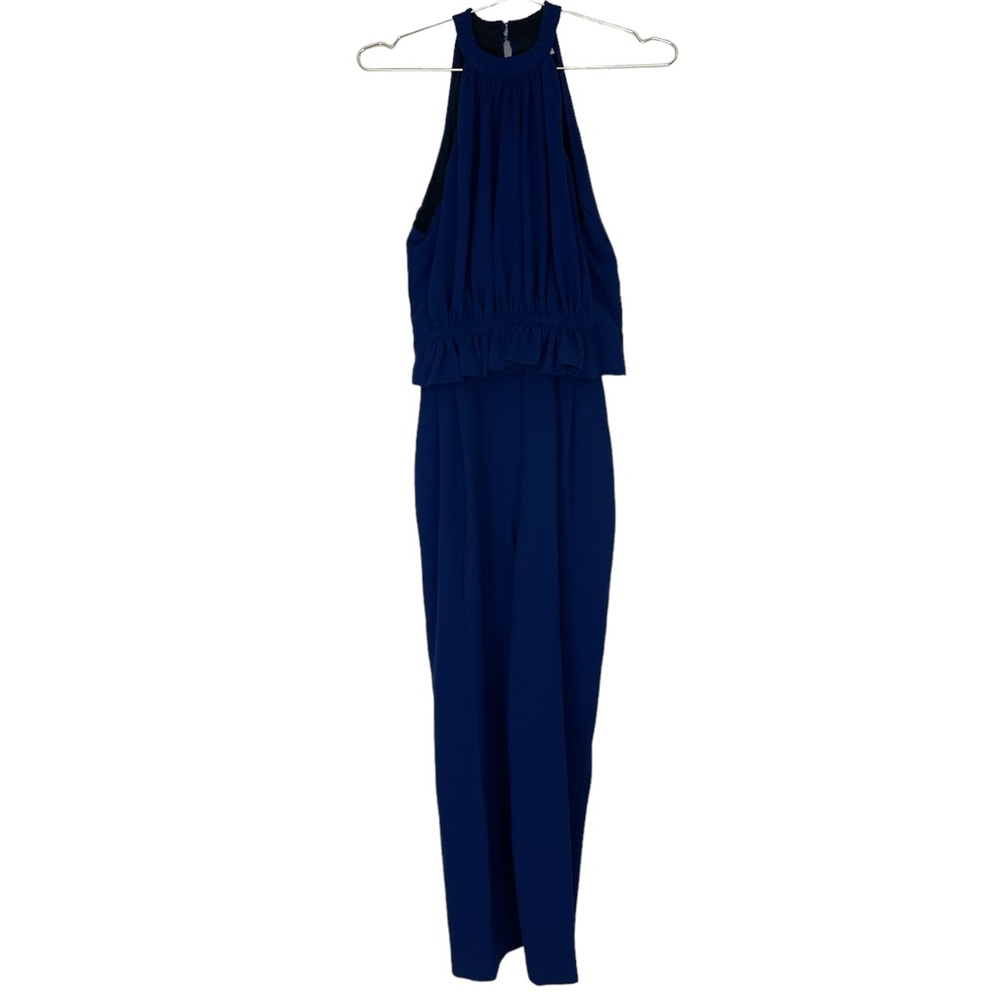 Emilia Wickstead Navy Halter Neck Jumpsuit - Picture 4 of 15